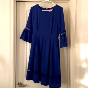 Navy ModCloth Bell Sleeve Dress Size M